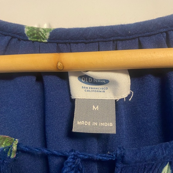 Old Navy Kids Dress in Blue with Floral Pattern - Picture 2 of 2